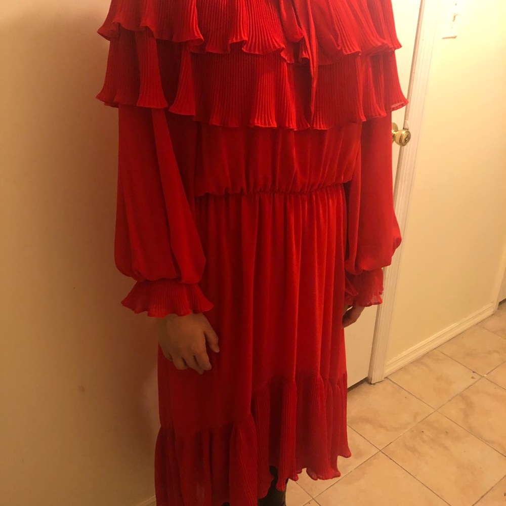 H&M High low fancy red dress